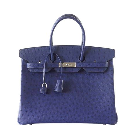 Hermès Birkin 35 Bleu Iris Ostrich 